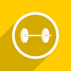Aufkleber - yellow flat design fitness modern web icon for mobile app and internet
