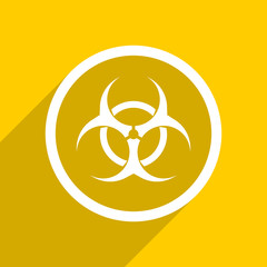 Aufkleber - yellow flat design biohazard modern web icon for mobile app and internet
