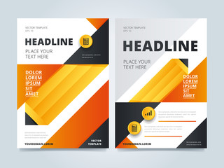 Wall Mural - Brochure design template, business layout, vector illustration. Cover and back side for flyer or magazine.