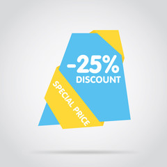 Wall Mural - badge isolated vector in flat design style. special offer badge or label.