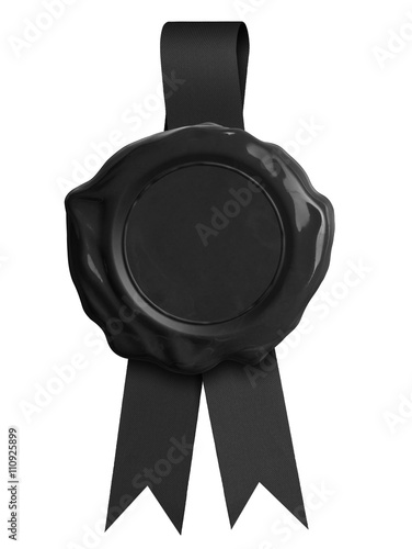 old black wax seal stamp wi...