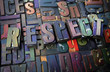© Connect Images - Letterpress letters spelling the word Respect