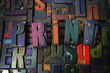 © Connect Images - Letterpress letters spelling the word Print