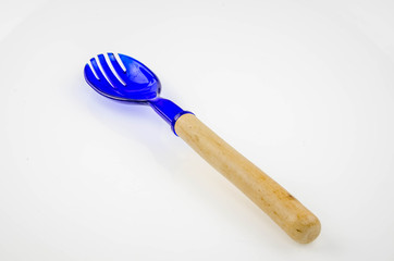 Plastic kitchen utensil. on white background