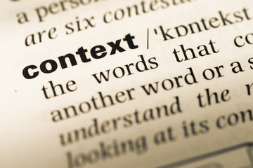 Wall Mural - close up of old english dictionary page with word context