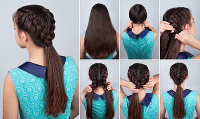 Hair tutorial. Braid hairstyle tutorial for long hair