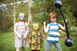 © Connect Images - Group of children wearing fancy dress costumes, portrait