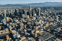Aerial Cityscape And Skyscrapers, Los Angeles, California, USA