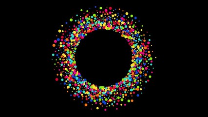 Wall Mural - modern circles rotation animation background. 4k video