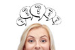 © Syda Productions - happy young woman head with question marks