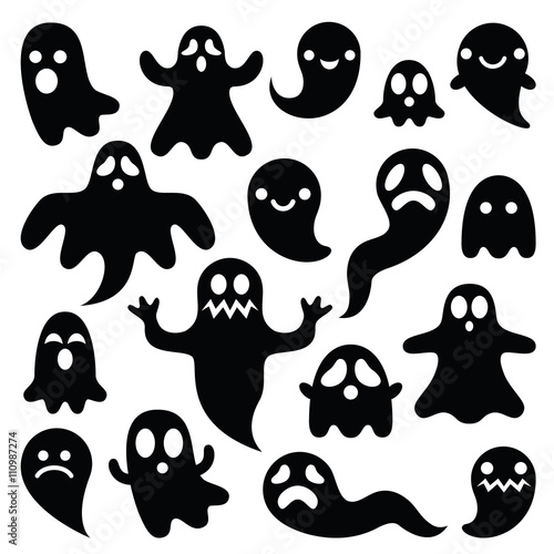 Photographie Scary ghosts design, Halloween characters