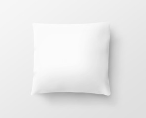 Blank white pillow case design mockup, isolated, clipping path, 3d illustration