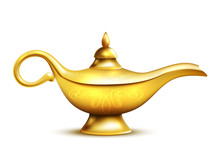 Aladdin Lamp Isolated Icon