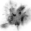 Black explosion on the white background