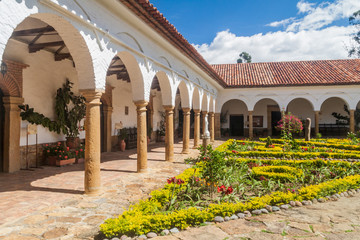 Wall Mural - Courtyard of a convent Santo Ecce Homo near Villa de Leyva, Colombia