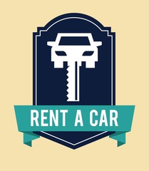 Wall Mural - rent a car design 