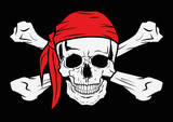 Illustration Vector Graphic Skull Pirate