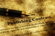 Publishing contract grunge concept