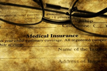 Wall Mural - Medical insurance grunge concept