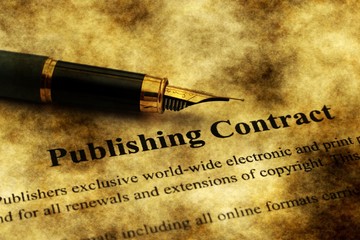 Wall Mural - Publishing contract grunge concept