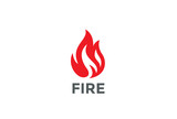 Fototapeta  - Fire Flame Logo design vector. Bonfire Silhouette Logotype icon