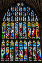 Stained glass window Norwich Cathedral