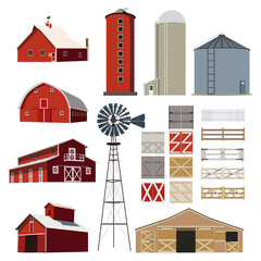 farm house building livestock vector