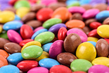 Group Of Sweet Colorful Candy Close Up