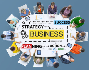 Wall Mural - Business Planning Strategy Success Action Concept