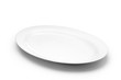© koosen - Oval empty plate isolated on white background