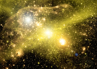 Wall Mural - galaxy in a free space