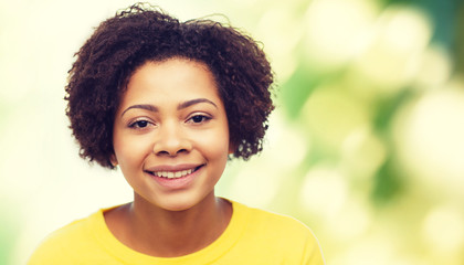 Wall Mural - happy african american young woman face