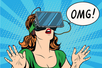 omg emotions from virtual reality retro girl