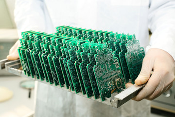 microchip production factory
