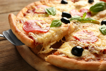 Poster - Fresh baked pizza, close up