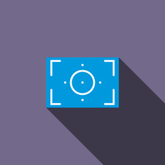 Canvas Print - Camera viewfinder icon, flat style