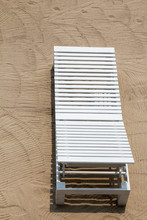 White Wooden Beach Lounge Chair From Above