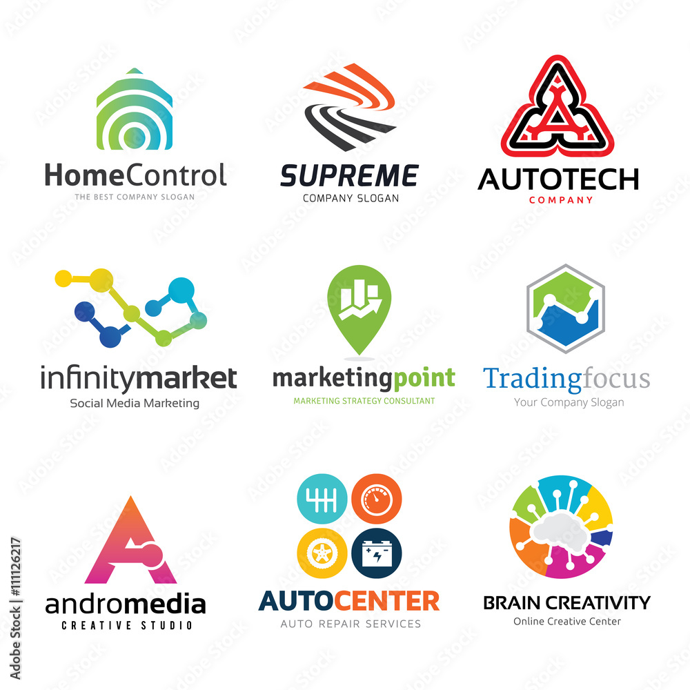 Logo set,logo collection,idea logo,kids logo collection,family logo ...