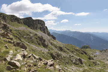 Circuit of the closed of the collar of Barrat, park of Mercantour, department of Alpes-Maritimes, France