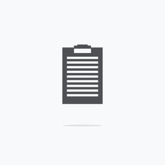 Clipboard. Clipboard icon. Vector illustration on a light backgr