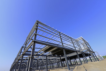 Poster - Steel structure workshop is under construction