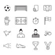Soccer icons set