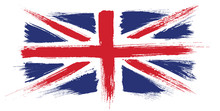 Watercolor Painted Flag Of Great Britain
