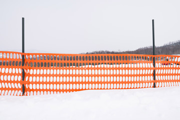 fence and snow