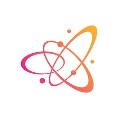 Wall Mural - Abstract Galaxy vector logo concept. Abstract planets illustration. Solar system concept illustration. Galaxy sign. Vector logo template. Design element.
