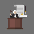© Jemastock - Law design. Justice icon. Grey background, vector illustration