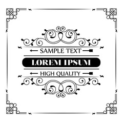 Sticker - elegant quality frame design 