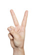 © Dan Kosmayer - hand forming victory sign