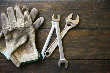 Hand tools set or Work tools set background, Tools in industry job for general work or hard work.