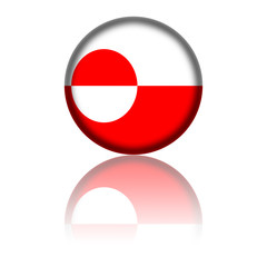 Greenland Flag Sphere 3D Rendering